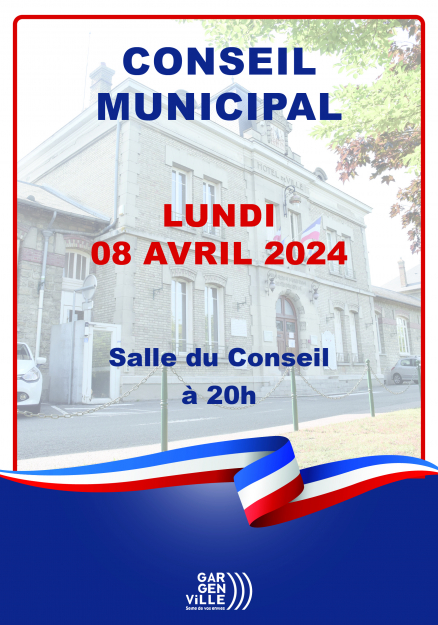 Affiche Conseil Municipal 24-04-08 agenda