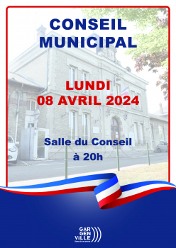 Affiche Conseil Municipal 24-04-08 agenda